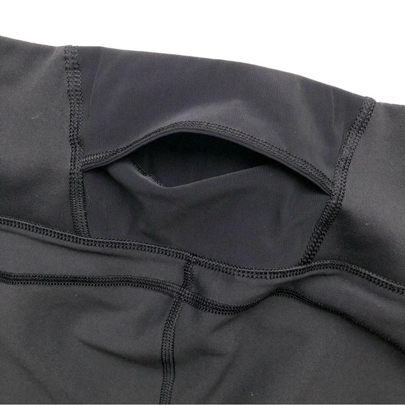 Athleta Stealth Trucool Leggings Gray Black Perforated Tights - Picture 10 of 12